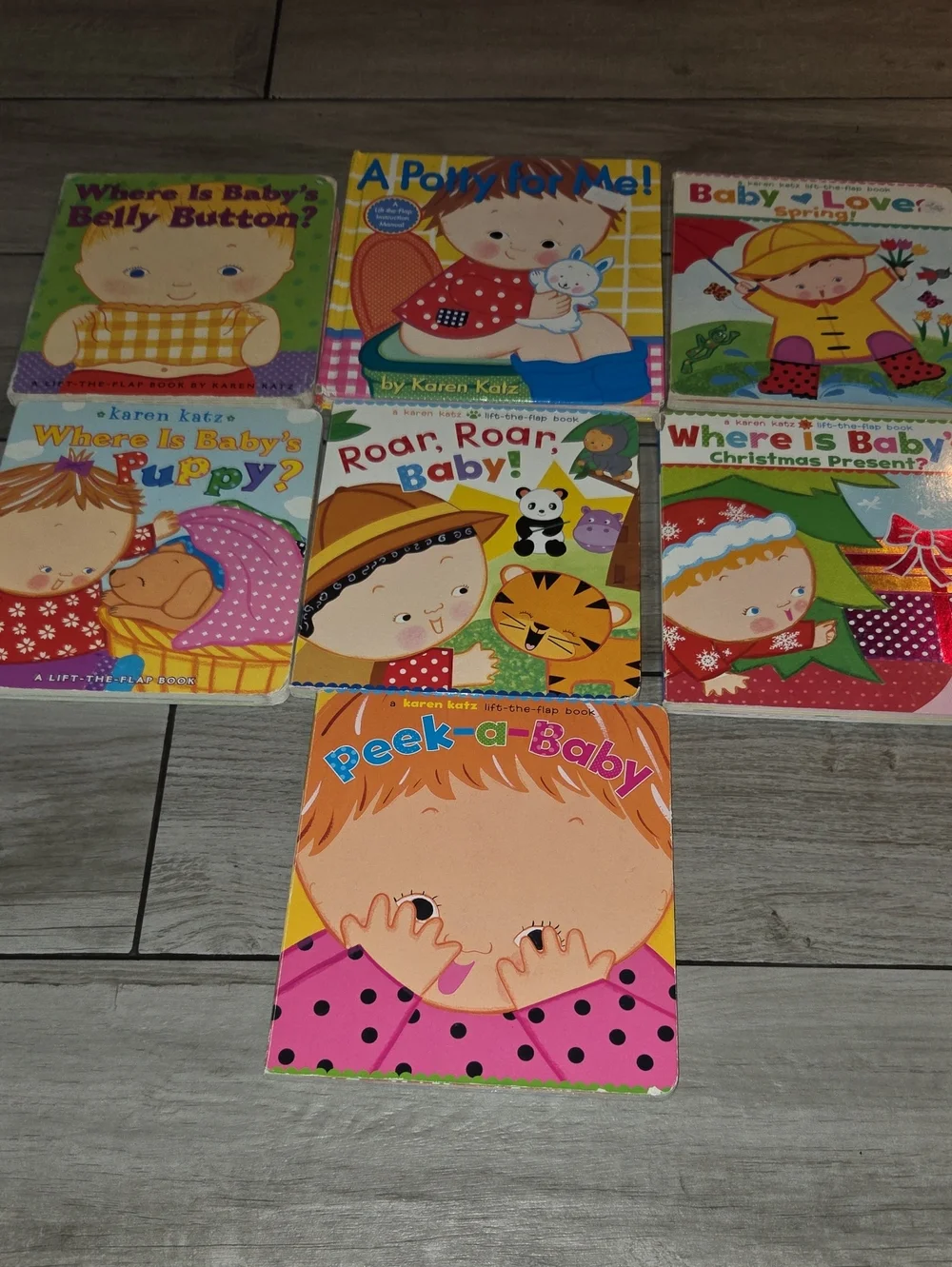 🦔Peek-a-Baby & Board Book Set Karen Katz Lift The Flap